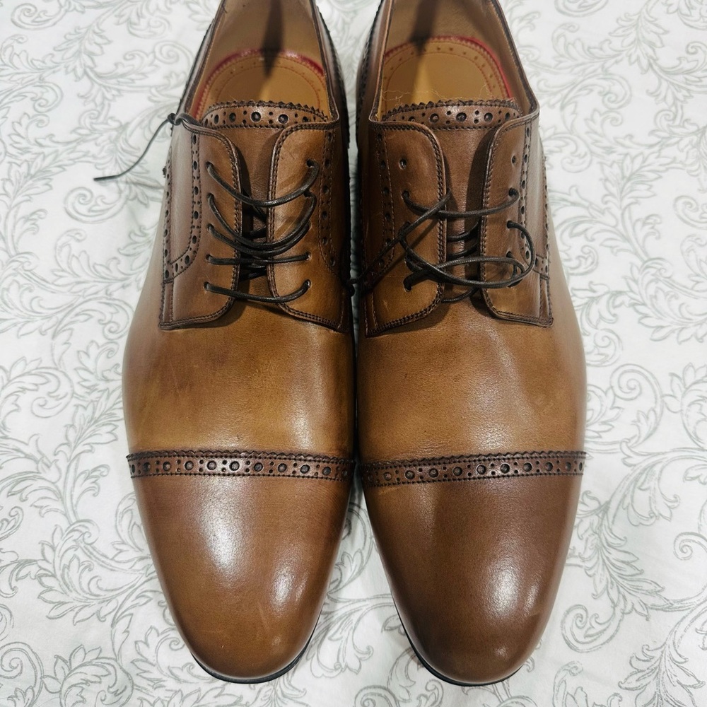 Louis Vuitton Two-Tone Brown Leather Oxfords